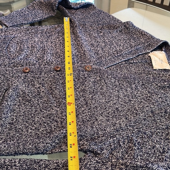 Fcuk, L, summer, navy v neck cardigan, airy cotton/poly blend, great layer, EUC - Picture 7 of 11